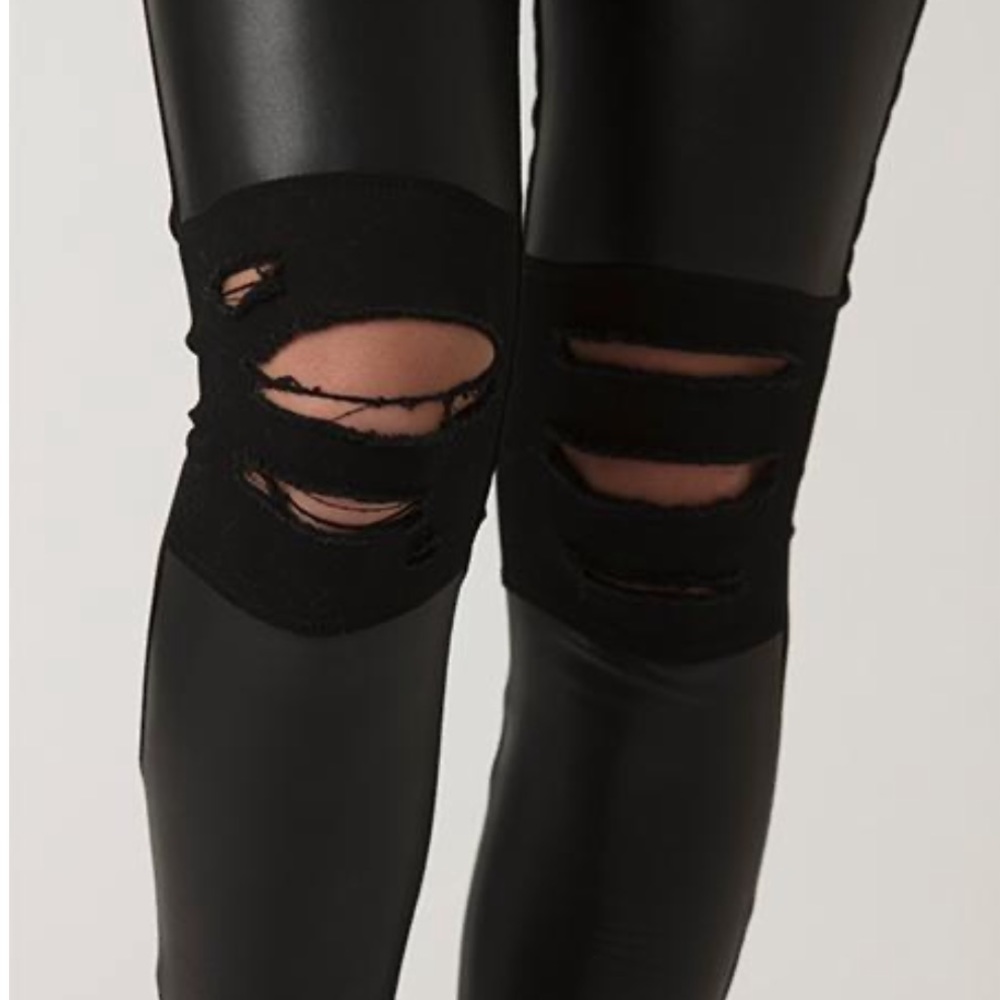 Astars skylar destroyed leather leggings - Picture 4 of 4